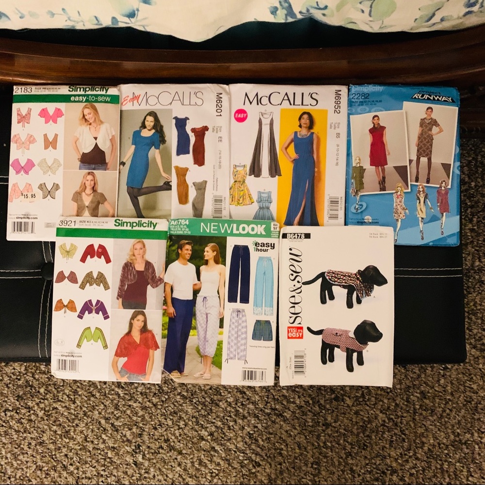 sewing Pattern bundle of 7
